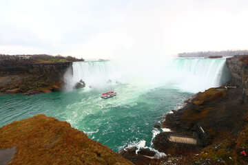 Tourist boat in Niagara Falls