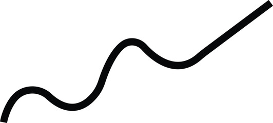 Line icon. Line path and location pin. Route location two pin sign line. Travel vector isolated on transparent background. line curve simple direction shape symbol