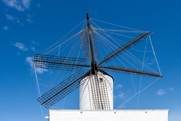 old windmill in the city of ciutadella, menorca spain