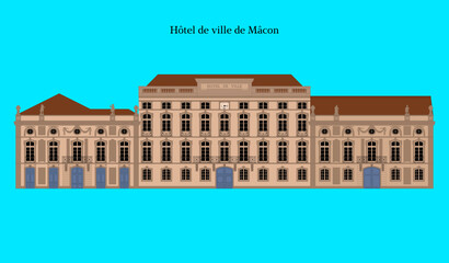 H&ocirc;tel de ville de M&acirc;con, France