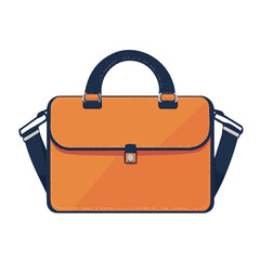 Laptop Bag illustration vector 2D flat, isolated on a white background.