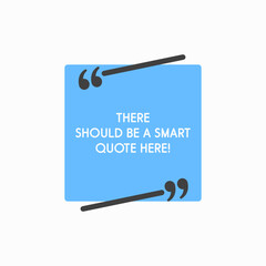 Quote frame, text in brackets, speech bubble