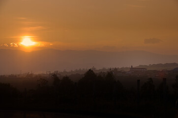 Tranquil Sunset Over the Andean Plains of Yacuanquer, Nariño