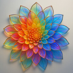 Abstract, colorful floral background with blooming pink dahlia and yellow chrysanthemum petals