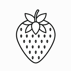 strawberry-outline-icon-on-white-background.eps