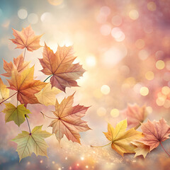 Autumn leaves. bokeh background.