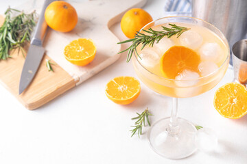 Tangerine Gin-tini martini cocktail