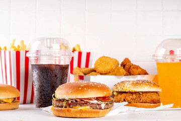 Fast food delivery menu background
