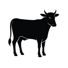 silhouette of a bull