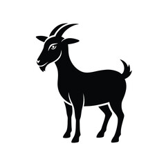 silhouette of a goat