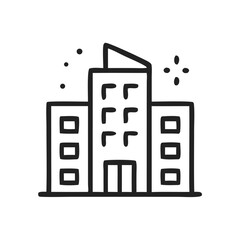 Modern Office Building Icon. Vector.