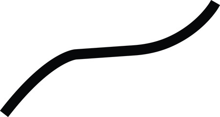 Line icon. Line path and location pin. Route location two pin sign line. Travel vector isolated on transparent background. line curve simple direction shape symbol