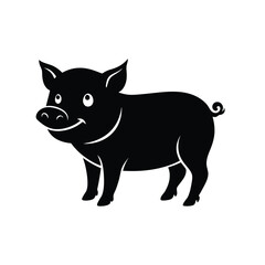 black Pig vector illustration