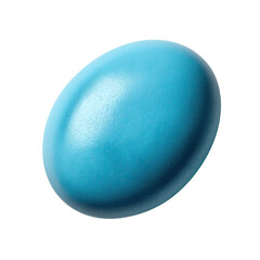 Obraz premium A single teal blue candy with a smooth surface, perfect for vibrant desserts and events. isolated on a white background.