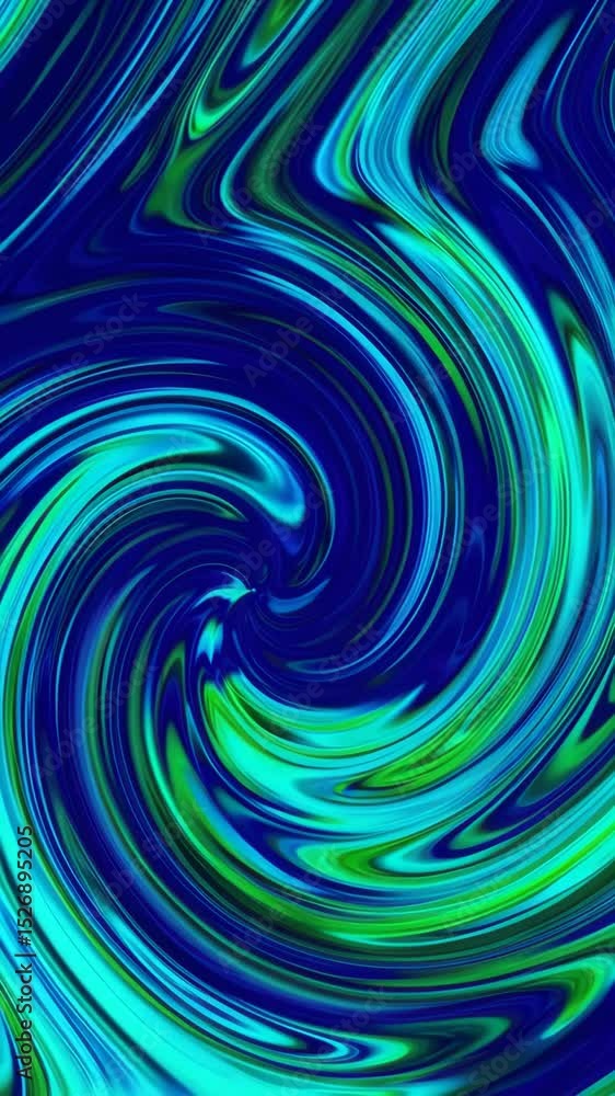 Canvas Prints swirling blue and green abstract design in multiple variations