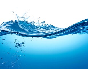 Water splash and ripples