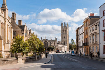 Summer City snap of the famous Oxford, University city, historical town of United Kingdom