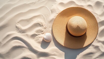 Straw Hat and Sand Shadows