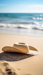 Straw Hat and Sand Shadows