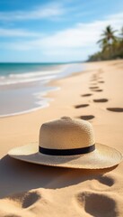 Straw Hat and Sand Shadows