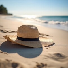Straw Hat and Sand Shadows