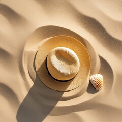 Straw Hat and Sand Shadows