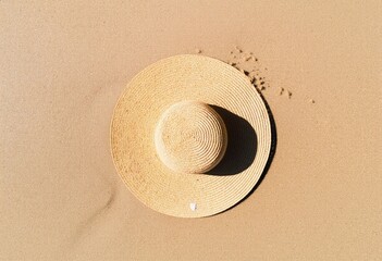 Straw Hat and Sand Shadows
