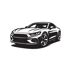 Fototapeta premium Car Silhouette – Sleek Vector Design for Automotive Themes