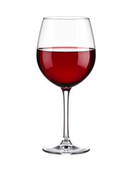 Rotwein Glas isoliert auf weißen Hintergrund 