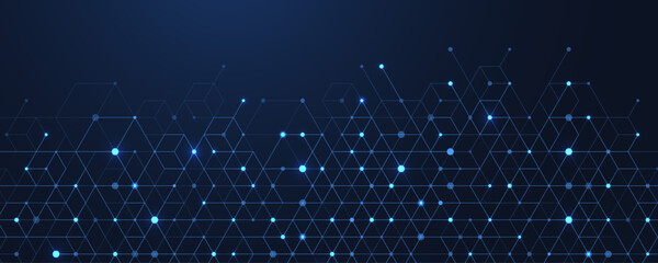 Abstract digital blockchain cube blocks concept. 3D big data cubes quantum computer technology idea. Artificial intelligence data core cubes design element