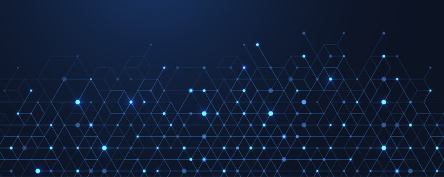 Abstract digital blockchain cube blocks concept. 3D big data cubes quantum computer technology idea. Artificial intelligence data core cubes design element