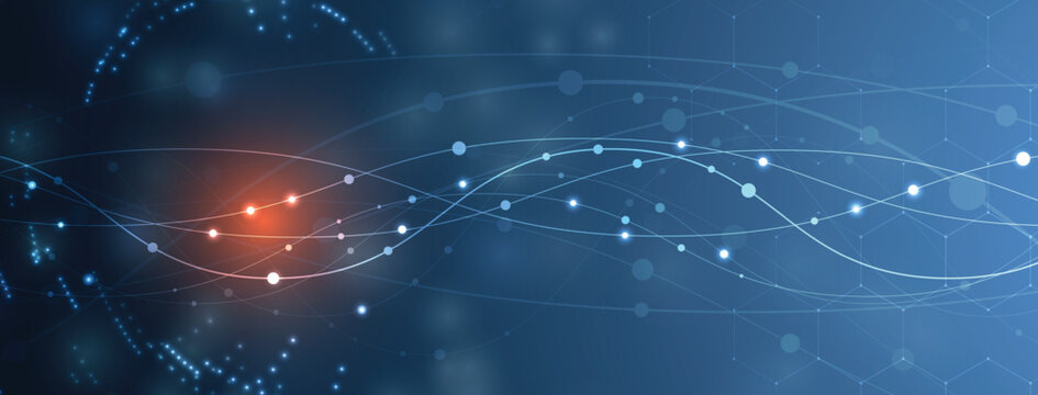 Abstract neural technology and science background