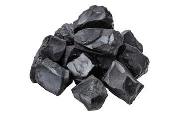 A pile of activated carbon isolated on a white background