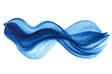 Abstract Blue Watercolor Brush Stroke Texture on White Background