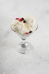 Classic Vanilla Ice Cream with Forest Berries
