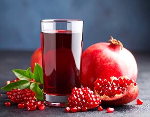 Pomegranate juice and fruit