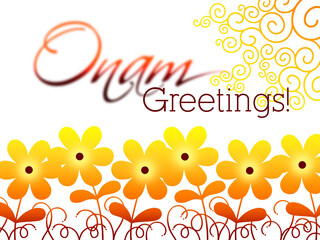 'Onam greetings' graphic design