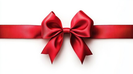 Fototapeta premium red bow isolated on white
