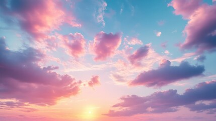 Fototapeta premium Beautiful sky at sunrise or sunset