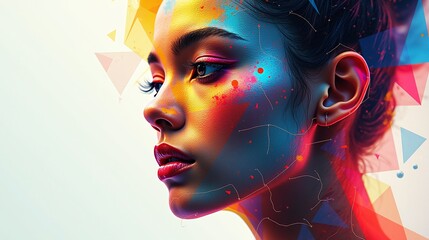 An abstract representation showcasing vibrant, geometric forms.