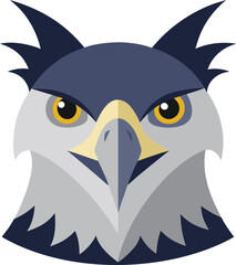 Harpy Eagle Majestic Head Close Up.