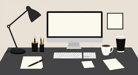 Modern Minimalist Home Office Workspace Setup Desk Design Inspiration