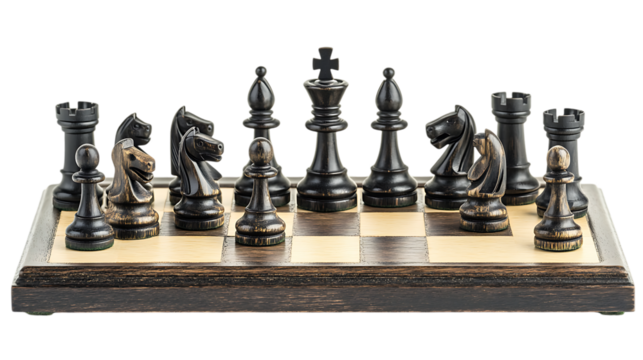 black chess pieces