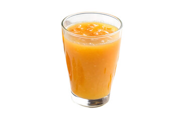 Clear Glass with Fresh Orange Juice Transparent PNG.