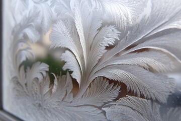 Intricate frosted glass design with detailed leaf patterns
