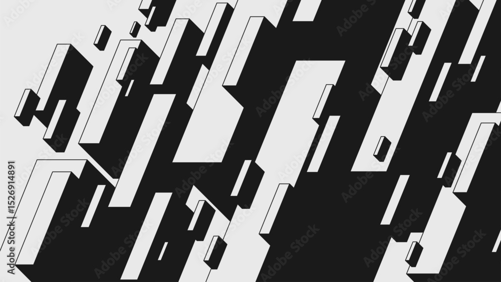 Aufkleber abstract modern composition in brutalism style, postmodern geometric ornament with simple shapes in 