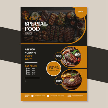 best special taste food buy 1 get 1 free delicious deal flayer template design.