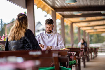 Love and lunch on a mountain terrace