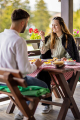 Love and lunch on a mountain terrace