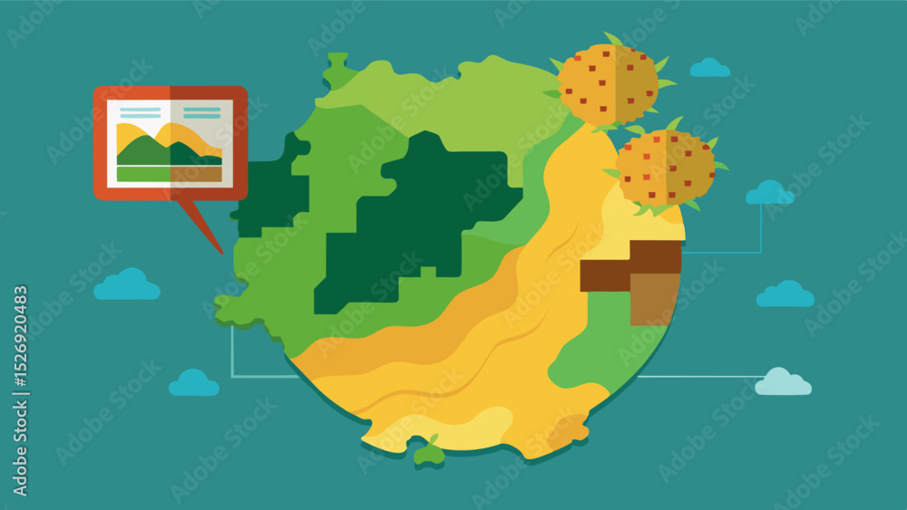 Poster a satellite image is shown in combination with a digital soil map highlighting the correlation betwe